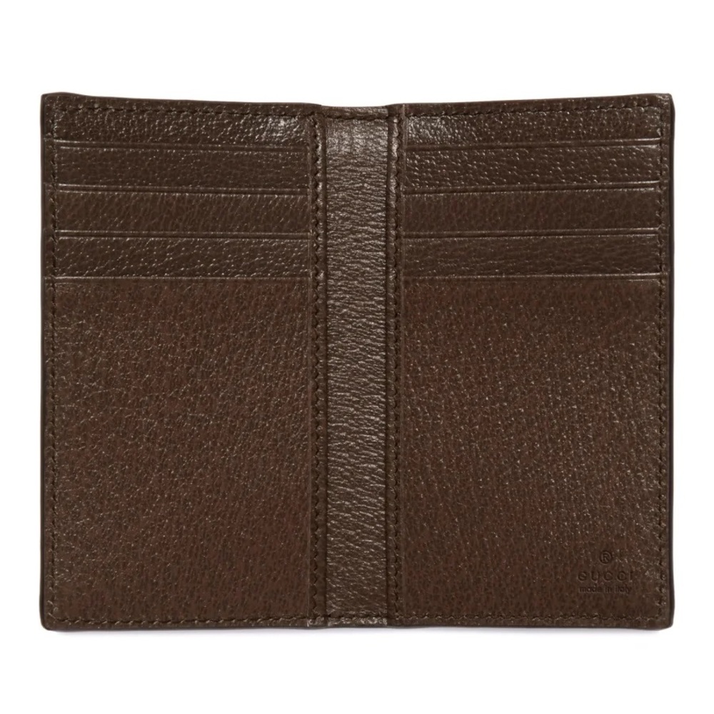 Gucci Beige and Brown Card Holder with Green-Red Stripe - Picture 4 of 14